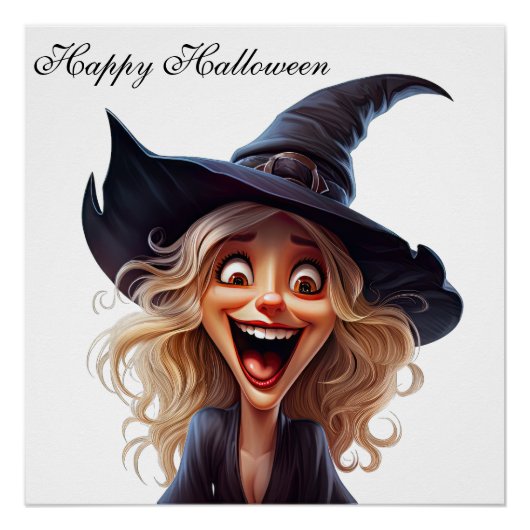 ハロウィーン魔女ポスター ポスター (正面)
