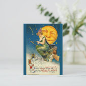 ハロウィーン魔女ヴィンテージアート ポストカード (スタンド正面)