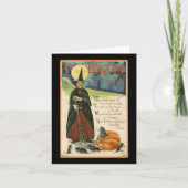 ハロウィーン魔女ヴィンテージカード カード (正面)