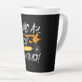 ハロウィーン魔女教え今 カフェラテマグ (右アングル)