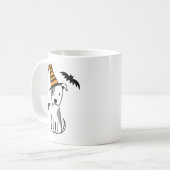 ハロウィーン魔女犬とこうもり コーヒーマグカップ (正面左)