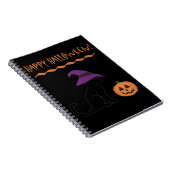 ハロウィーン魔女猫とカボチャ ノートブック (右側)