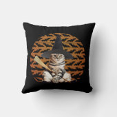 ハロウィーン魔女猫 クッション (裏面)