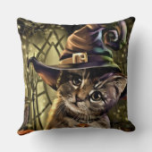 ハロウィーン魔女猫 クッション (裏面)