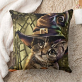 ハロウィーン魔女猫 クッション (ブランケット)