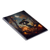 ハロウィーン魔女猫 ノートブック (右側)