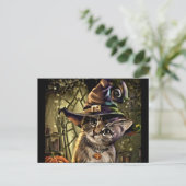 ハロウィーン魔女猫 ポストカード (スタンド正面)