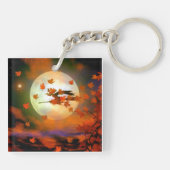 ハロウィーン魔女飛行 キーホルダー (裏面)