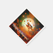 ハロウィーン魔女飛行 スタンダードカクテルナプキン (角)