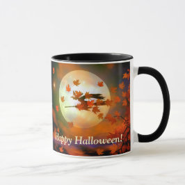 ハロウィーン魔女飛行 マグカップ