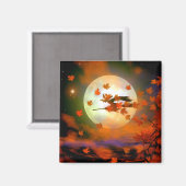 ハロウィーン魔女飛行 マグネット (正面/裏面)