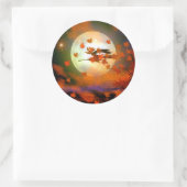 ハロウィーン魔女飛行 ラウンドシール (バッグ)