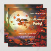 ハロウィーン魔女飛行 招待状 (正面/裏面)