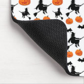 ハロウィーン魔女、カボチャとこうもり マウスパッド (コーナー)