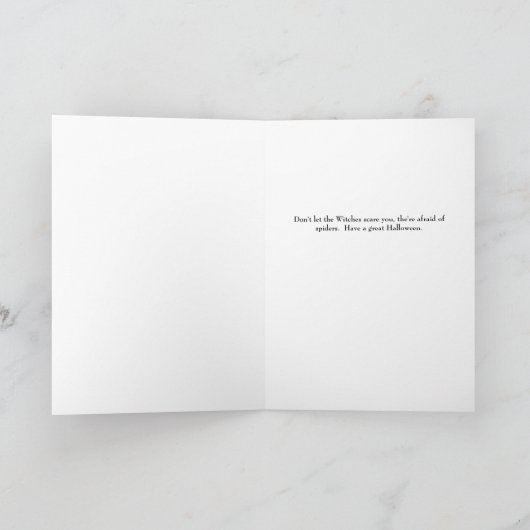 ハロウィーン魔女 カード (内部)