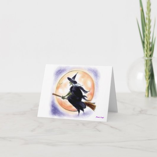 ハロウィーン魔女 カード (正面)