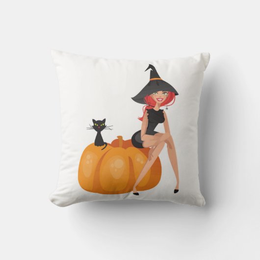 ハロウィーン魔女 クッション (正面)