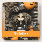 ハロウィーン魔女 コースター (正面)