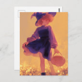 ハロウィーン魔女 ポストカード (正面/裏面)