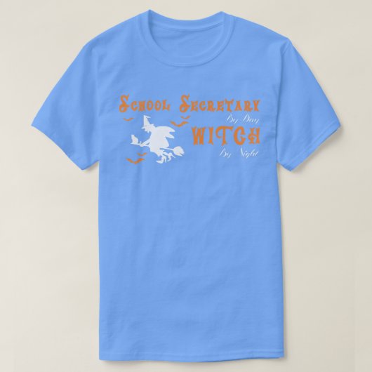 ハロウィーン魔女&学校秘書 Tシャツ (デザイン正面)