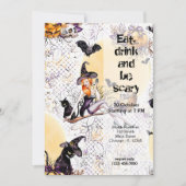 ハロウィーン魔女 招待状 (正面)