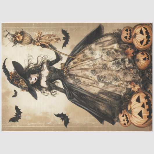 ハロウィーン魔女 薄葉紙 (正面)