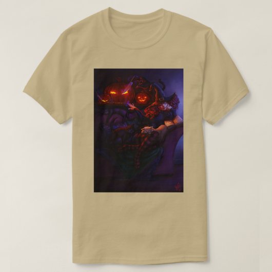 ハロウィーン魔女 Tシャツ (デザイン正面)