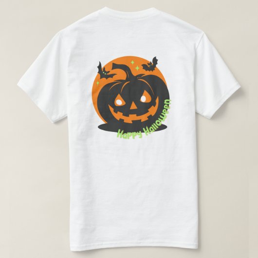 ハロウィーン魔法と闇のユナイト Tシャツ (デザイン裏面)