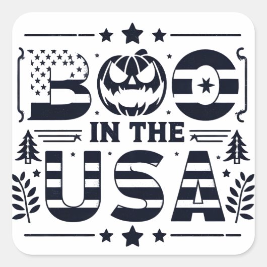 ハロウィーン魔法インアメリカン伝統 スクエアシール (正面)