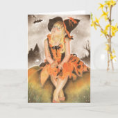 ハロウィーン魔法グリーティングカード カード (黄色い花)