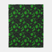 ハロウィーン魔法グリーン フリースブランケット (正面)