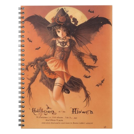 ハロウィーン魔法ハロウィンインスパイアノート ノートブック (正面)