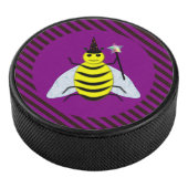 ハロウィーン魔法ビーウィザードパープルとブラックストライプ アイスホッケーパック (3/4)