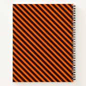 ハロウィーン魔法ビーウィッチオレンジとブラックストライプ ノートブック (裏面)