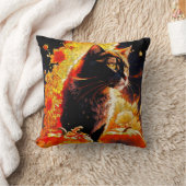 ハロウィーン魔法猫 クッション (ブランケット)