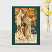 ハロウィーン魔法 カード (黄色い花)