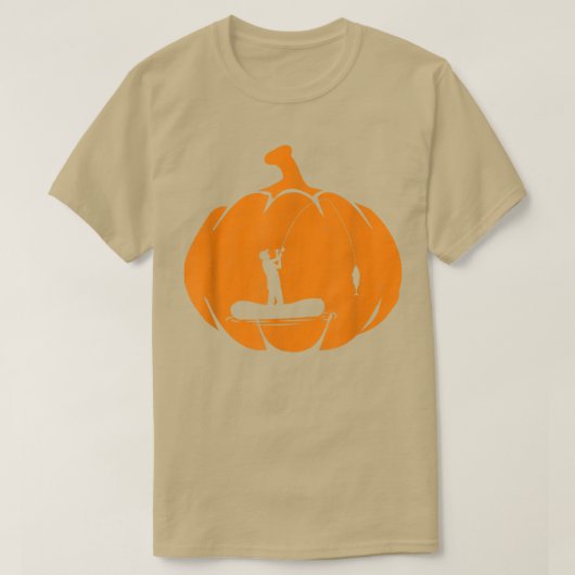 ハロウィーン魚釣りカボプキンフィッシャーマン Tシャツ (デザイン正面)