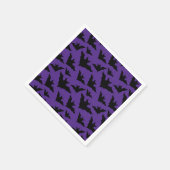 ハロウィーン黒こうもり紫クールスプキー柄 スタンダードカクテルナプキン (角)