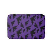 ハロウィーン黒こうもり紫クールスプキー柄 バスマット (正面)