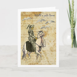 ハロウィーン黒の騎士の死のスケルトンの馬 カード