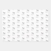 ハロウィーン黒オレンジ色の白い黒猫の魔女幽霊 ラッピングペーパーシート (正面2)