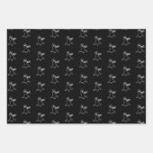 ハロウィーン黒オレンジ色の白色幽霊ハロウィーンのカボチャのちょうちん ラッピングペーパーシート (正面)