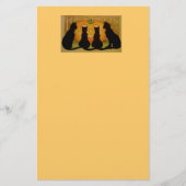 ハロウィーン黒猫の文房具 便箋 (正面)