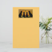 ハロウィーン黒猫の文房具 便箋 (スタンド正面)