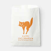 ハロウィーン黒猫オレンジ白カスタム フェイバーバッグ (正面)