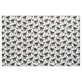 ハロウィーン黒猫シルエットパターン白BG ファブリック (ファットクウォーター)