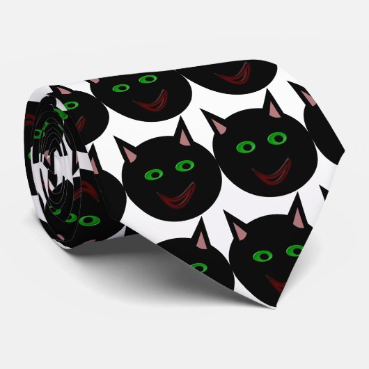 ハロウィーン黒猫ネクタイ ネクタイ (ロール)