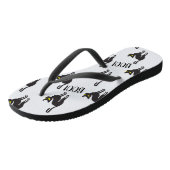 ハロウィーン黒猫ブー!かわいい動物のプレゼント ビーチサンダル (アングル)