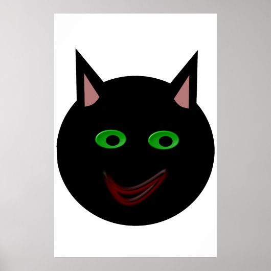 ハロウィーン黒猫ポスター ポスター (正面)