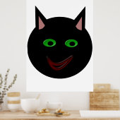 ハロウィーン黒猫ポスター ポスター (キッチン)